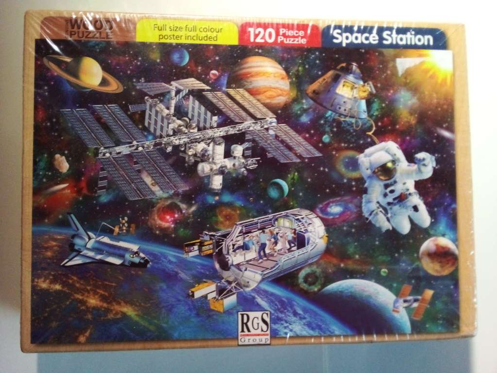 120 Piece Space Station Wood Puzzle - Still Sealed