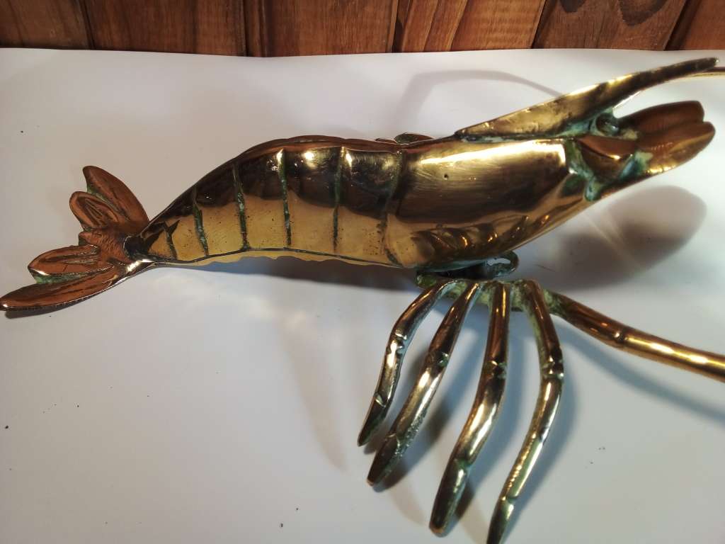 Life Size Brass Lobster