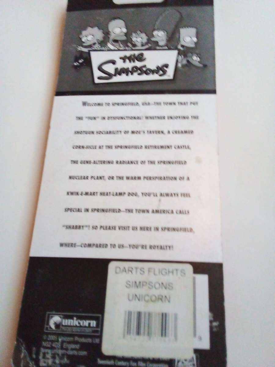 The Simpsons Pack of Dart Flights