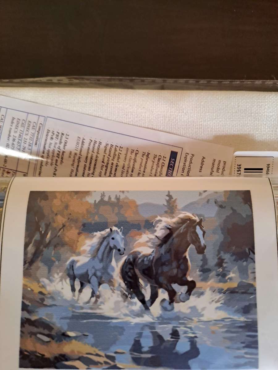 16inch x 20inch Beautiful Horses Paint by Numbers on Canvas