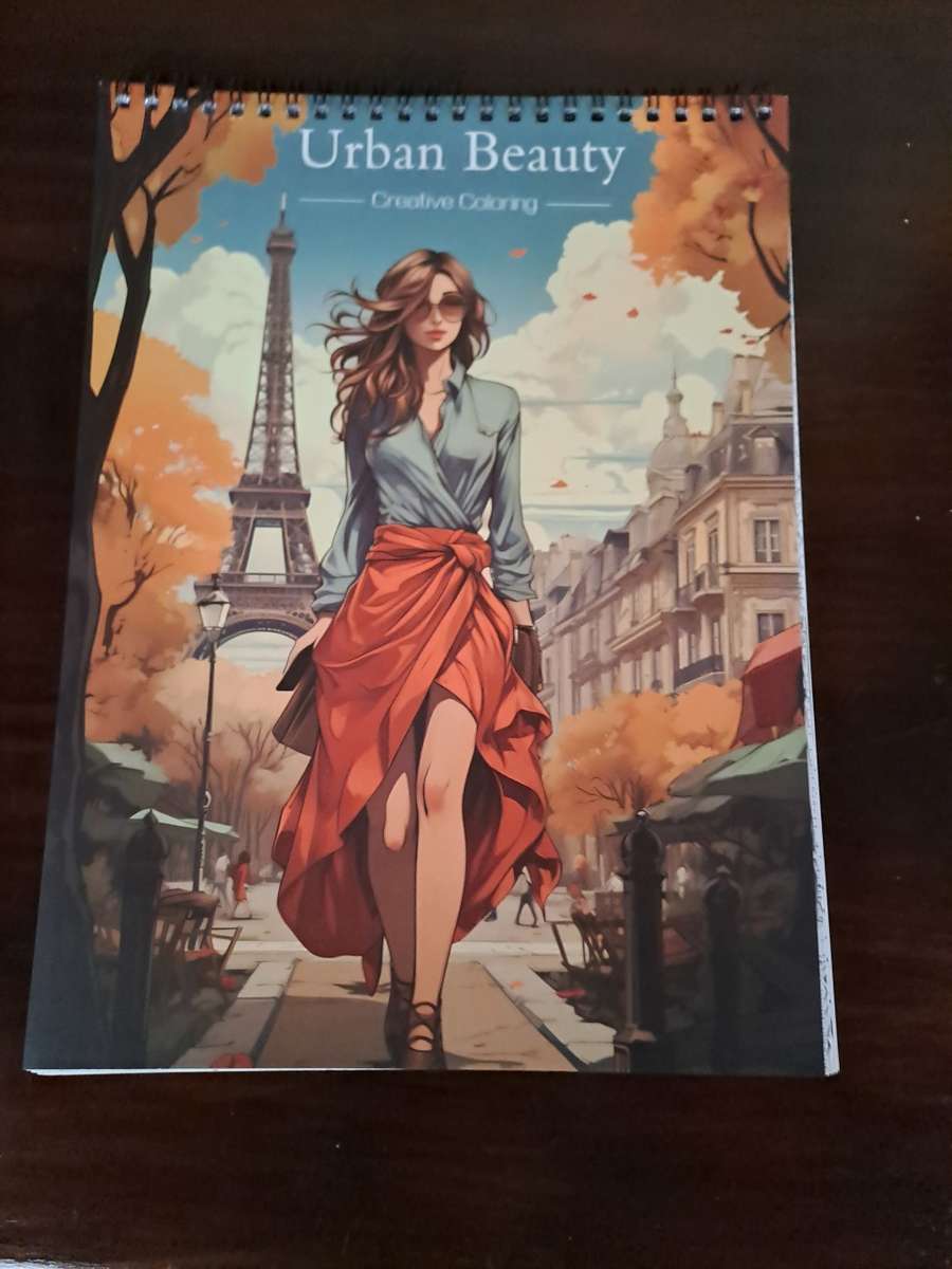 Adult Spiral Colouring Book Urban Beauty