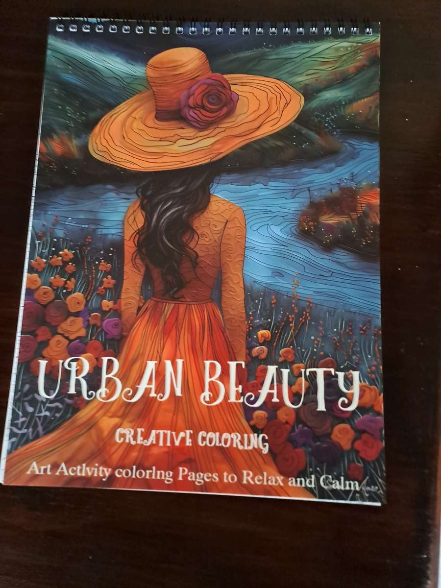 Adult Spiral Colouring Book Urban Beauty