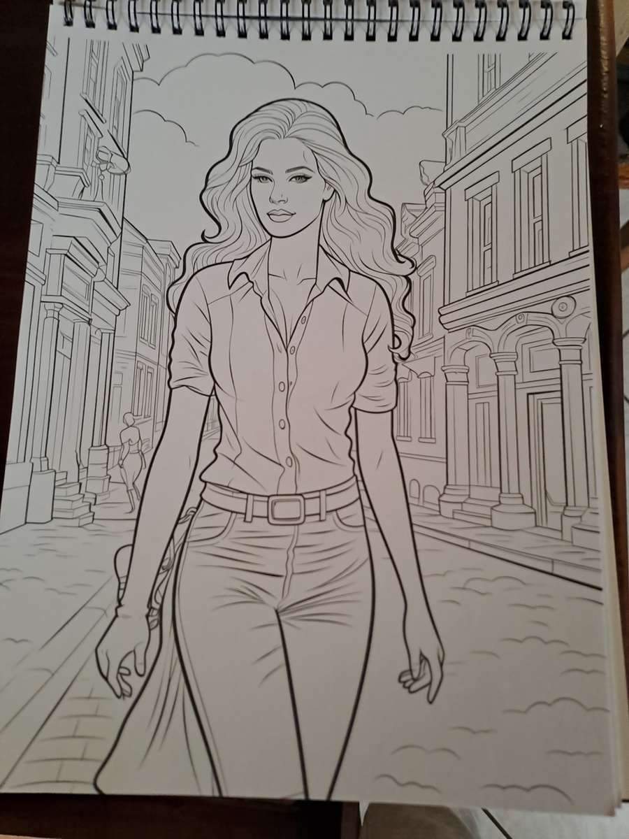 Adult Spiral Colouring Book Urban Beauty