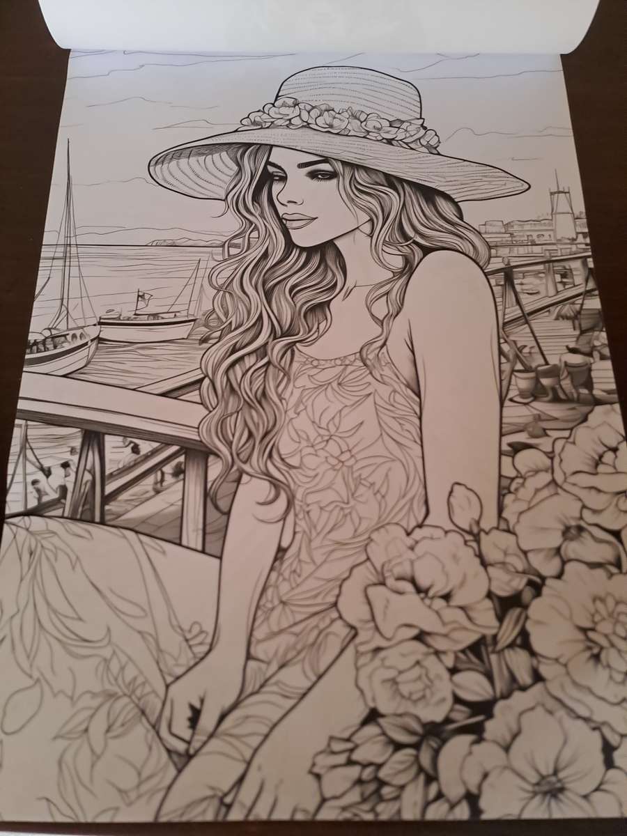 Colouring Book Fashionable Girls