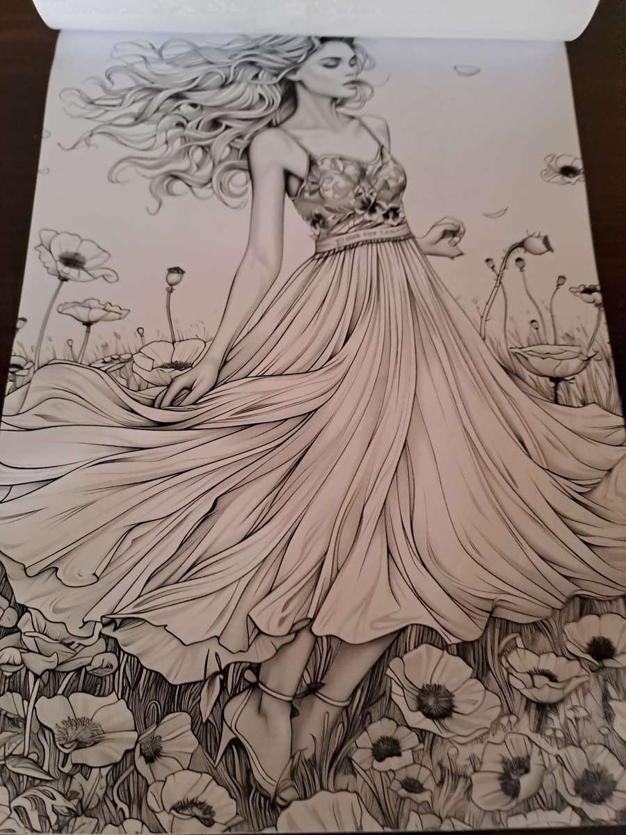 Colouring Book Fashionable Girls