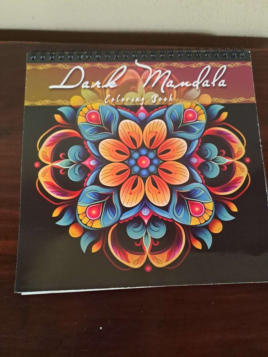 Colouring Book for Adults  Dark Mandala