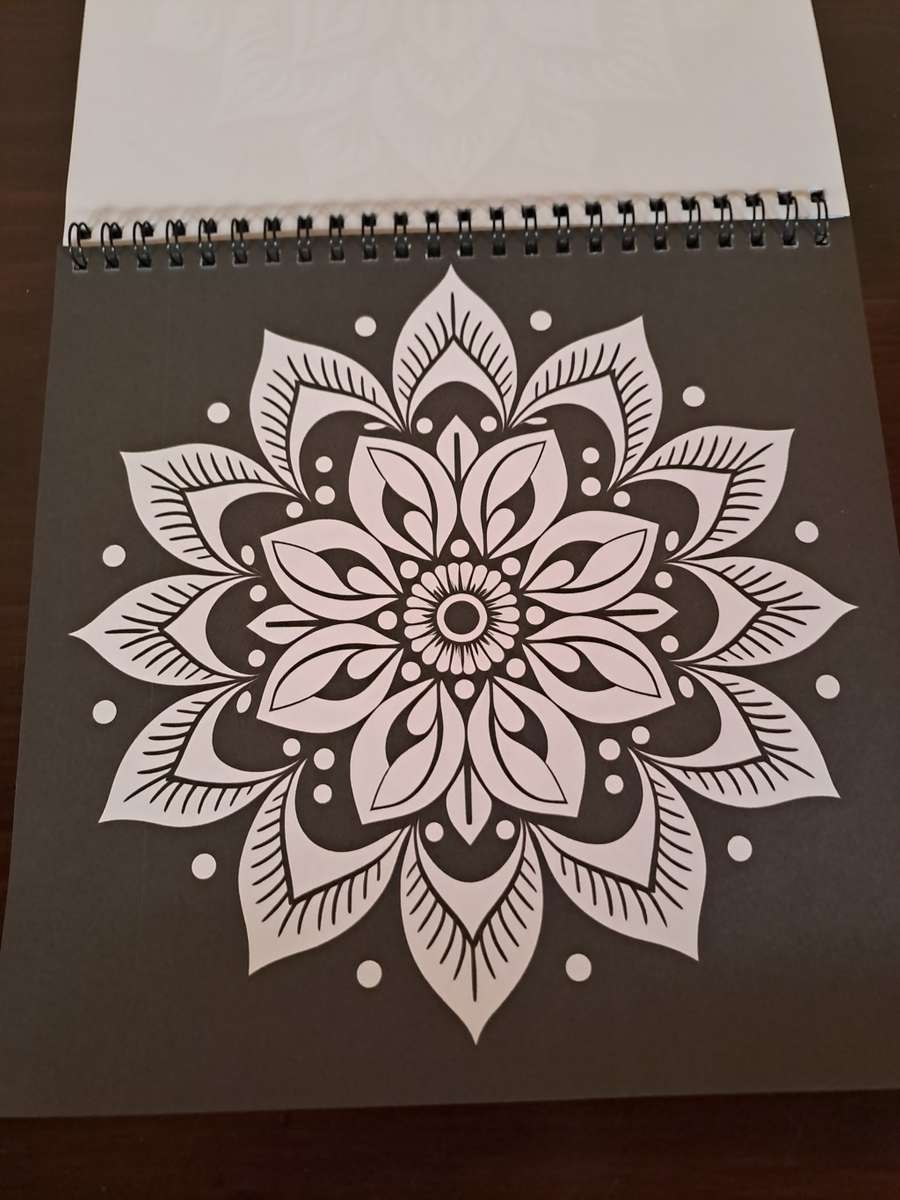 Colouring Book for Adults  Dark Mandala