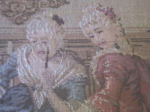 Antique Victorian Petite Point Tapestry (Frame 88cm x 60cm)