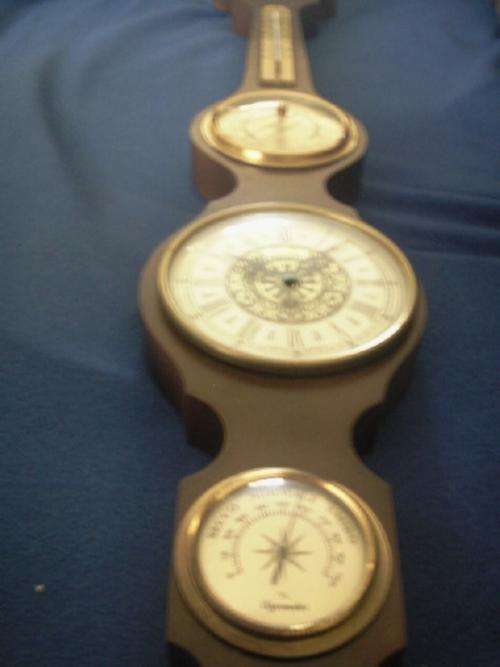 Barometer, Tygometer, Clock with thermometer