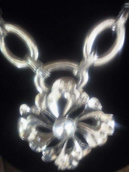 Fashion Silver Effect Heavy Pendant Necklace