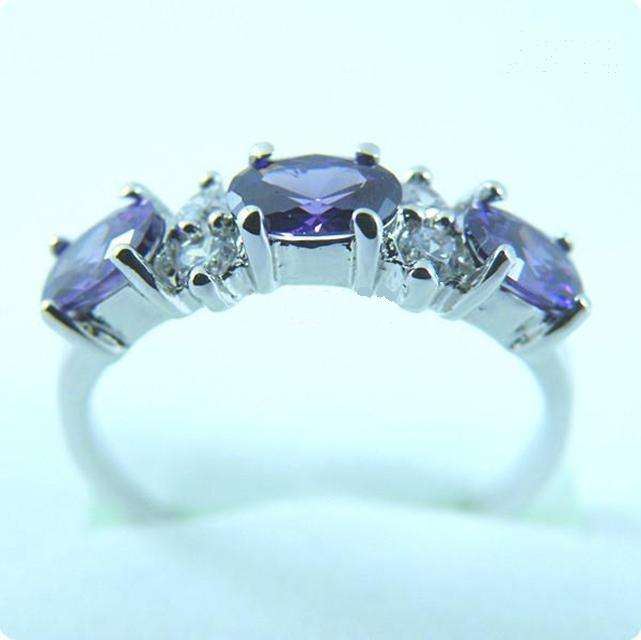 Free Shipping GORGEOUS 2.4CT TANZANITE 14KT WHITE GOLD GEMSTONE RING