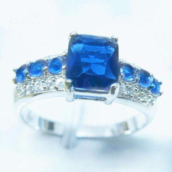 Free Shipping PERFECT EXQUISITE NATURAL 3.6CT SAPPHIRE 14KT GOLD GEMSTONE RING