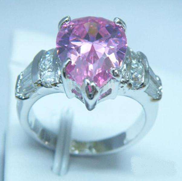 Free Shipping PERFECT EXQUISITE NATURAL 4.0CT PINK SAPPHIRE 14KT GOLD GEMSTONE RING
