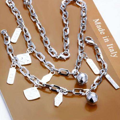 Free shipping 925 silver bracelet necklace