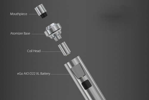 Joyetech eGo AIO D22 XL E Cigarette Starter Kit (2300 mAh) with 3 x 5ml E- Juice