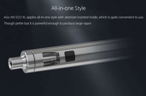 Joyetech eGo AIO D22 XL E Cigarette Starter Kit (2300 mAh) with 3 x 5ml E- Juice