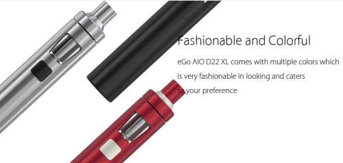 Joyetech eGo AIO D22 XL E Cigarette Starter Kit (2300 mAh) with 3 x 5ml E- Juice