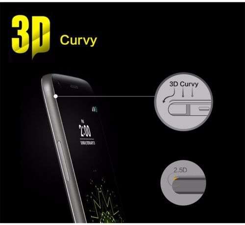 3D Edge Full Curved Coverage Tempered Glass Film Screen Protector For LG G5
