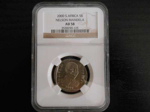 Mandela VERY HIGH  2000 SMILEY GRADED COIN AT  R1  BUY NGC
