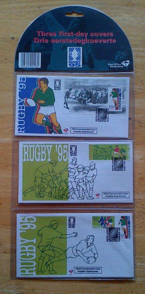 1995 World Cup set of 3 FDC's in Original Post Office Packaging