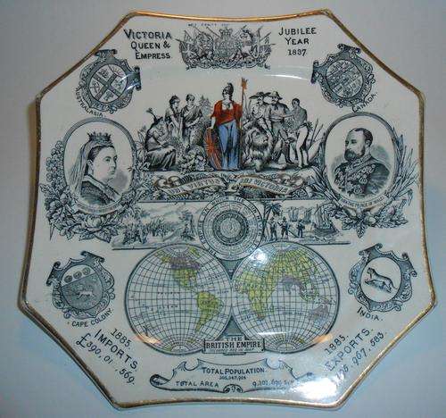 Rare 1887 Queen Victoria Jubilee Plate by Nestle & Huntsman (127 years old)