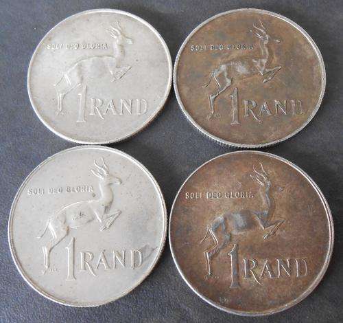 Lot of 4 Silver R1 Coins.