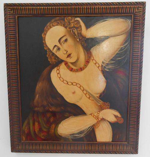 Antique Original Oil on Wood signed "Cranach"