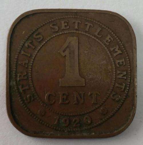 1920 Straits Settlements 1 Cent