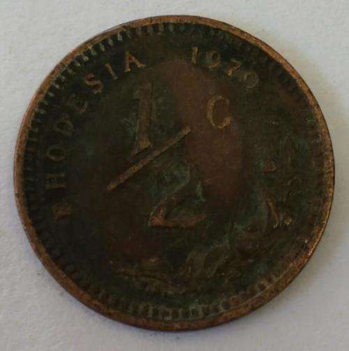 1970 Rhodesia 1/2 Cent