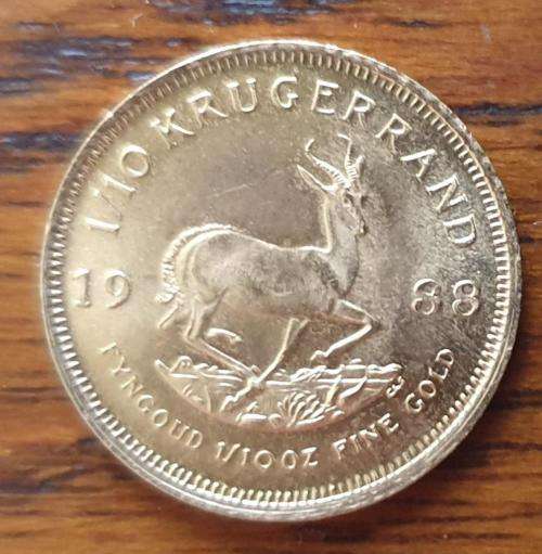 1988 1/10oz  Kruger Gold Coin from Cape Gold Coin Exchange