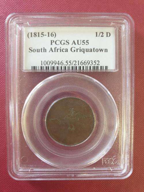 1815-16 AU55 Griquatown Half Penny