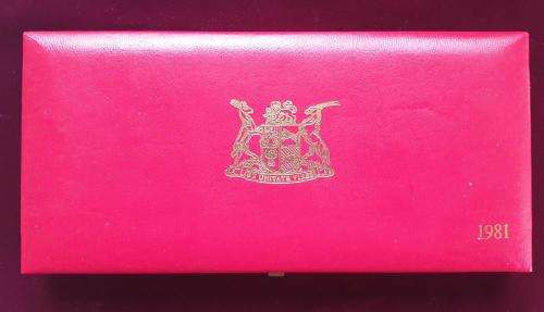 1981 Empty Red Proof Set Box