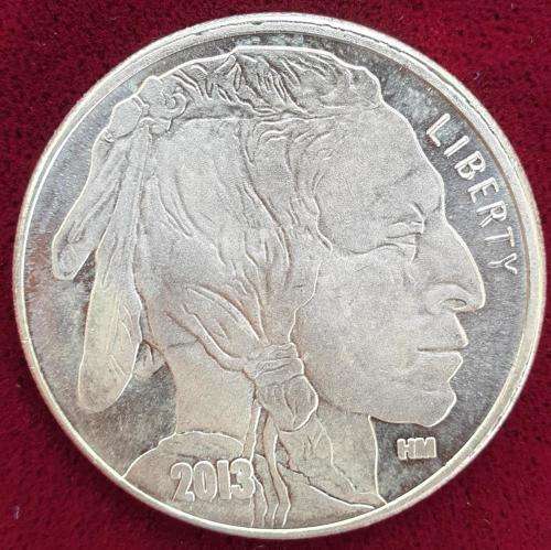 1oz 999 Fine Silver Buffalo / Indian Head 2013