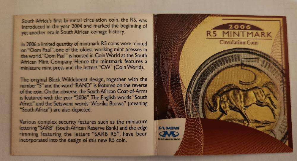 2006 Oom Paul Mint Mark R5
