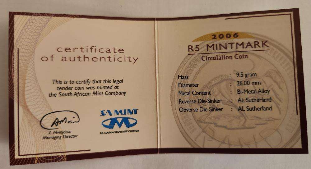 2006 Oom Paul Mint Mark R5