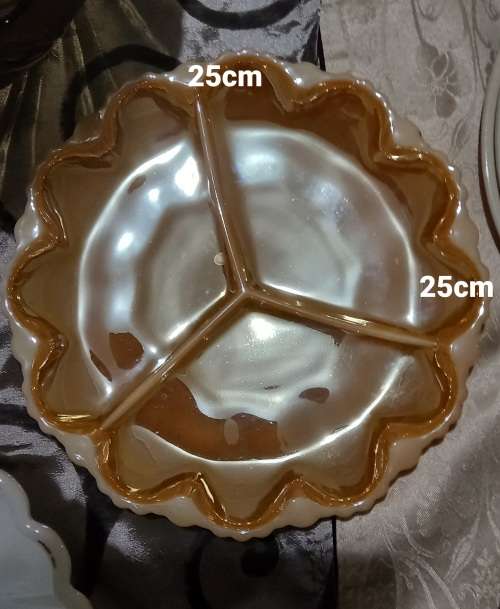 Vintage Anchor Hocking Fire King Peach Lustre Divider