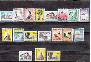 SWA-MNH set of 1st decimal definitive issue + set of additional values