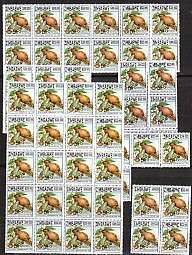 ZIMBABWE- MNH BLOCKS OF STAMPS EACH-AFRICAN DISHES