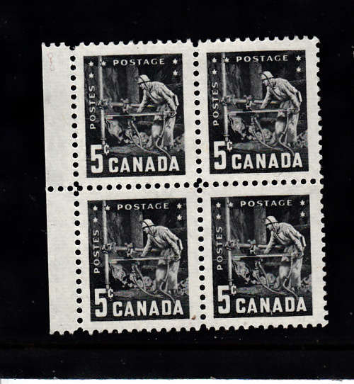 Canada marginal  block of four as scanned