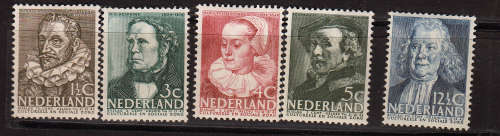 Netherlands 1938 Cultural relief fund hinged mint set
