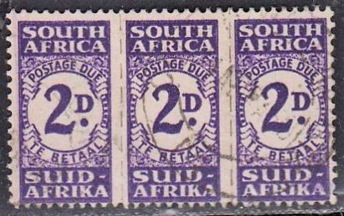 SA Union SACC 31a 2d postage due  used unit of three  cat R600