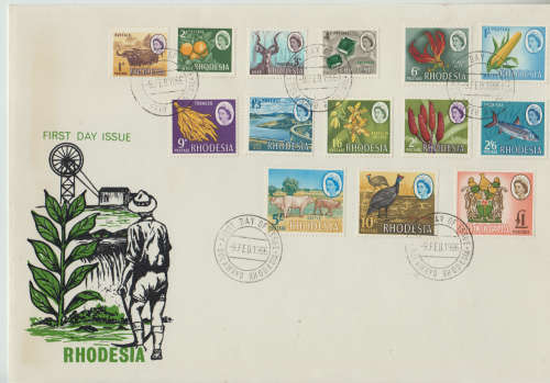 Rhodesia 1966 Definitive issue on super clean FDC