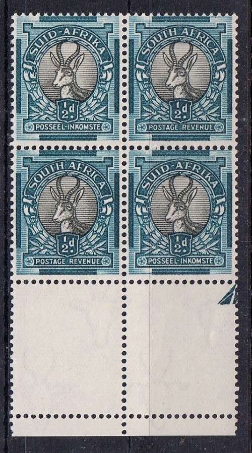 SA Union SACC 55f MNH marginal block as scanned