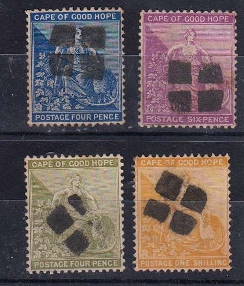 Cape of Good Hope with  cork cancels as scanned