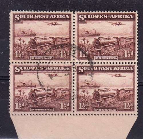 SWA fine used marginal block of four SACC 123