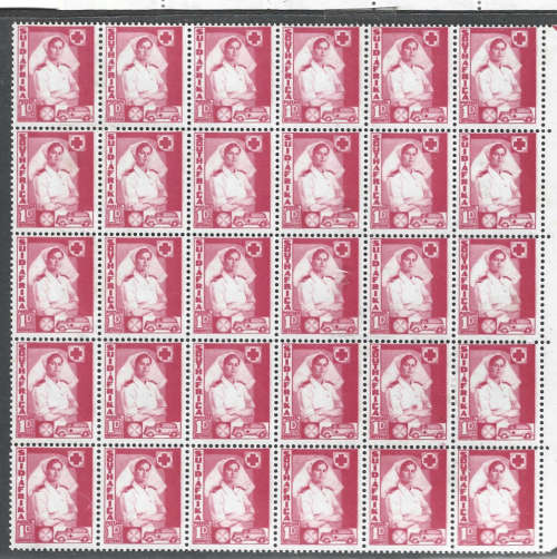 SA Union  SACC 88 block of 30 with margin but without gum.