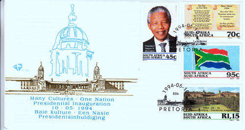 Nelson Mandela full Inauguration set on First day cover