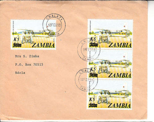 Zambia super Thermatic Airs on 10  covers with very scarce cancels see note