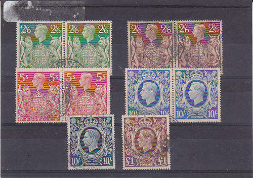 Great Britain very fine used KGV1  high value definitives