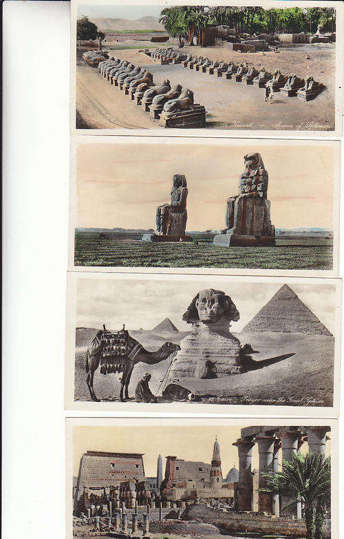 Egyptian 12 old Postcards unused